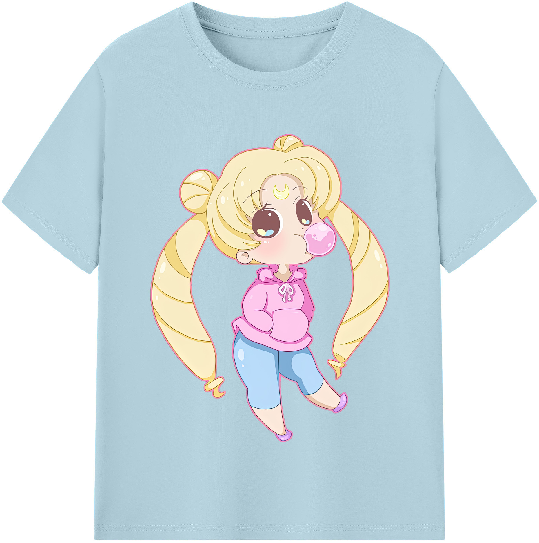 （画像用） 美少女戦士セーラームーン 愛野 美奈子 あいの みなこ Sailor Moon Aino Minako 綿100％半袖Tシャツ（フロントプリント）